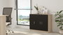 Hanah Home Armario Multiusos Vo5-Ob Roble y Negro